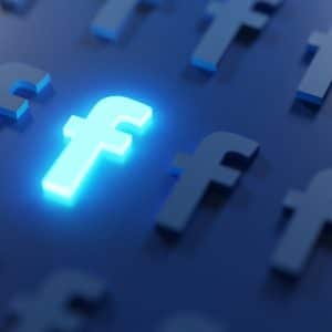 glowing facebook logo pattern kopiya x