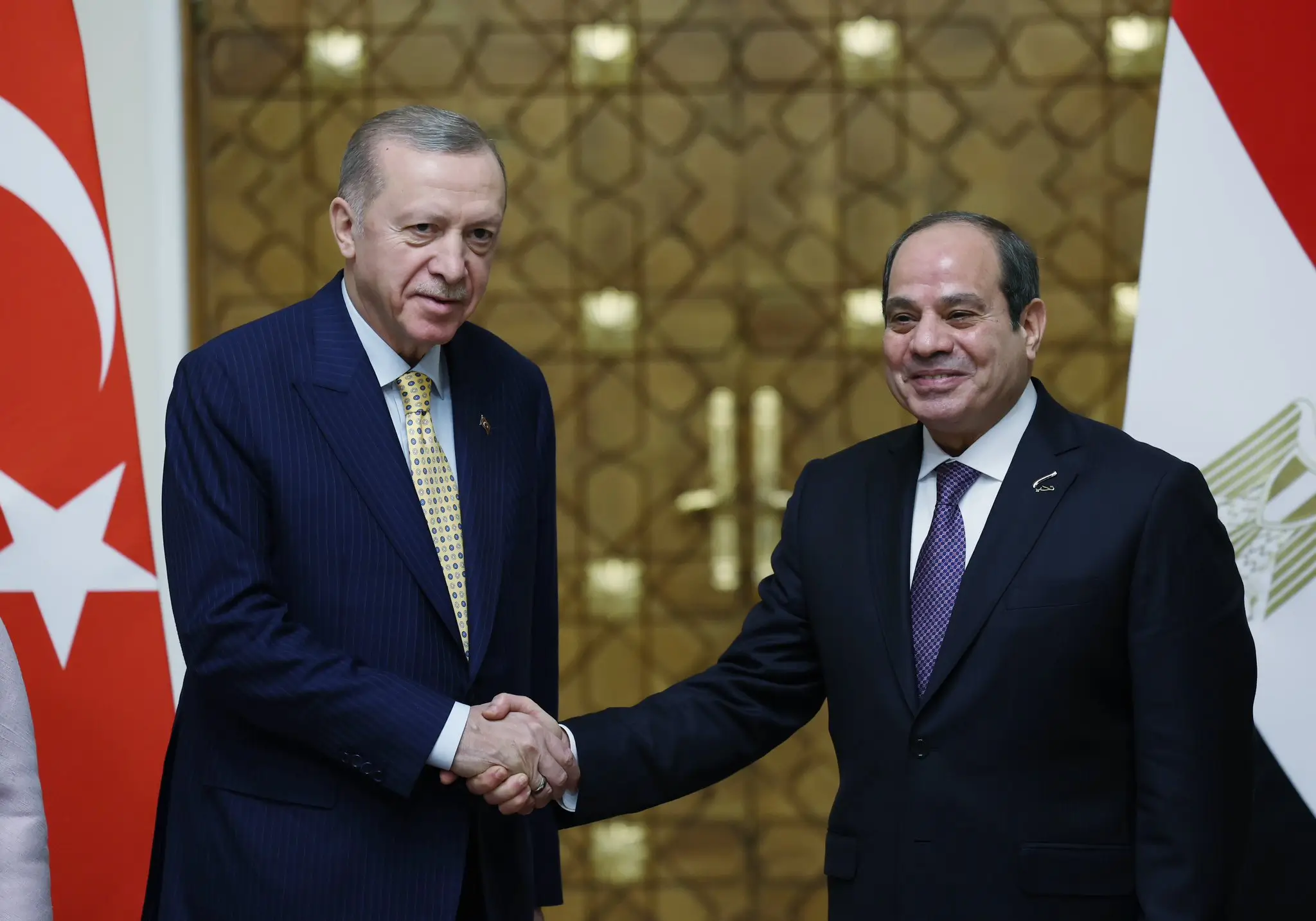  Sisi shakes hands with Erdogan in Cairo